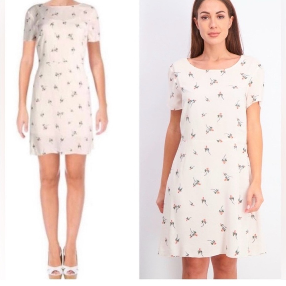 Free People Cream Pink Casual Sheath Mini Dress